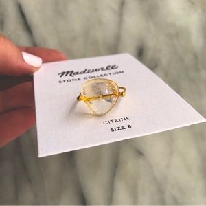 Madewell Stone Collection Citrine Ring Size 8